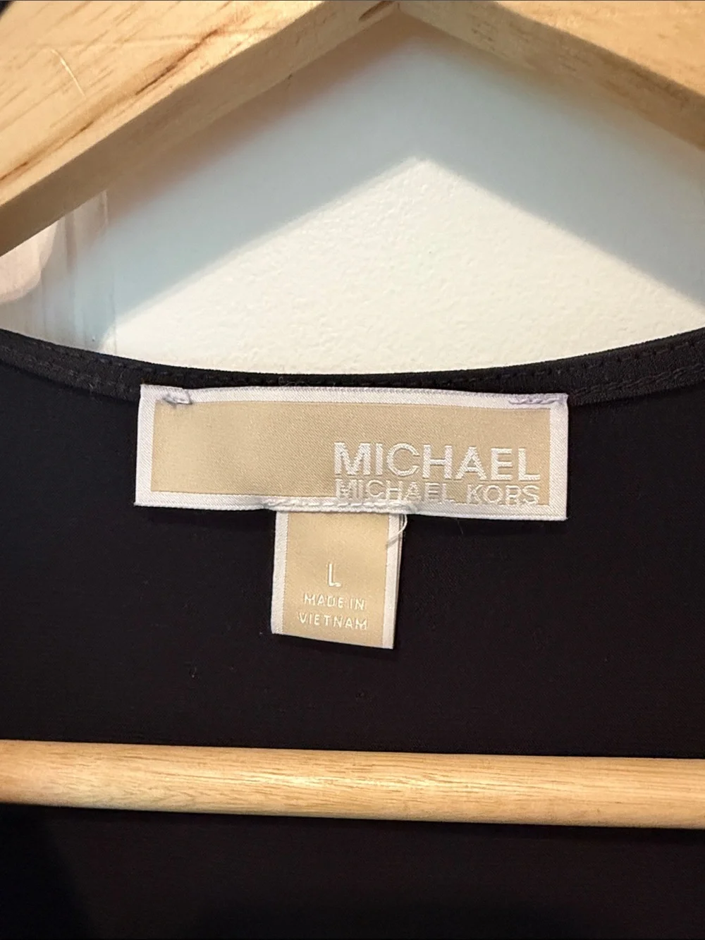 Michael Kors Black Short-Sleeve Wrap Midi Dress